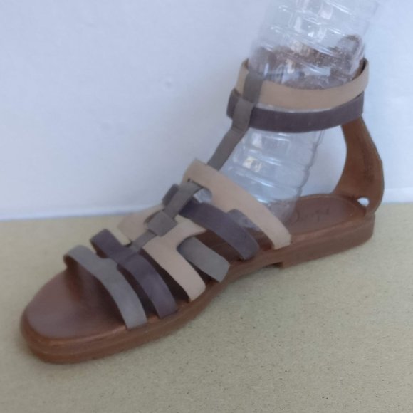 Gladiator sandal 100% LEATHER Villager Peasant boho padded soft comfort Sandal 7 - Picture 3 of 15